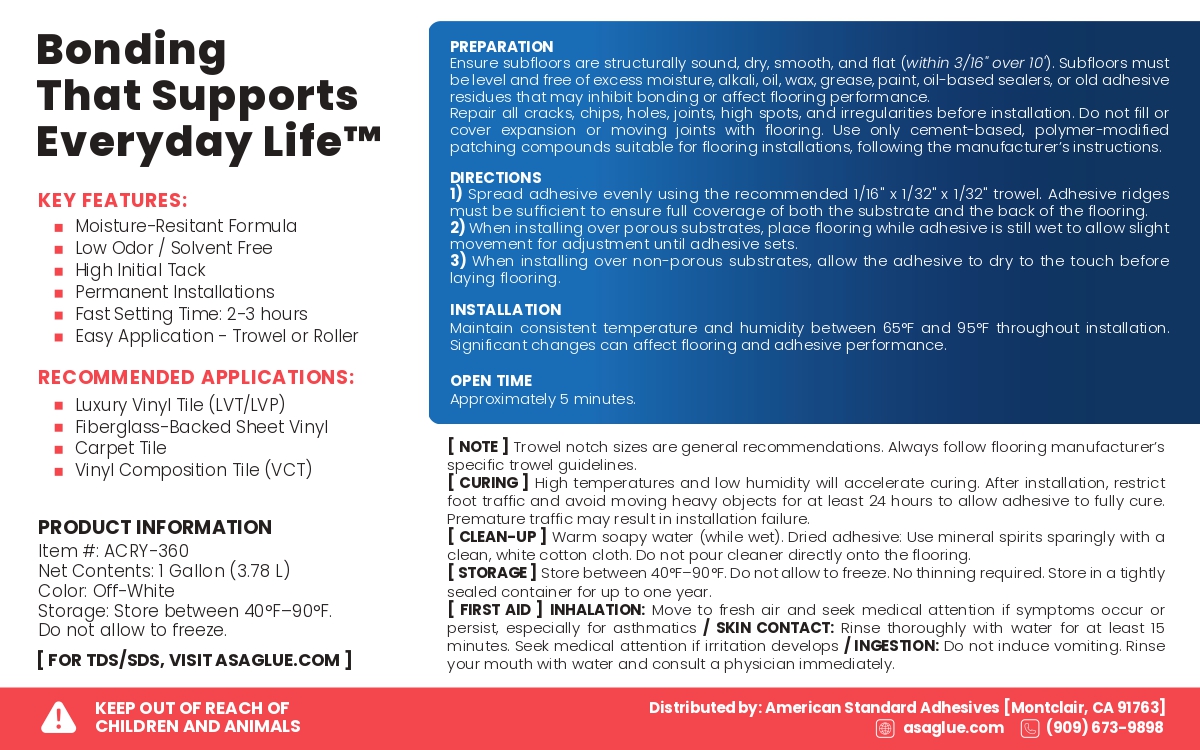Multipurpose Flooring Adhesive